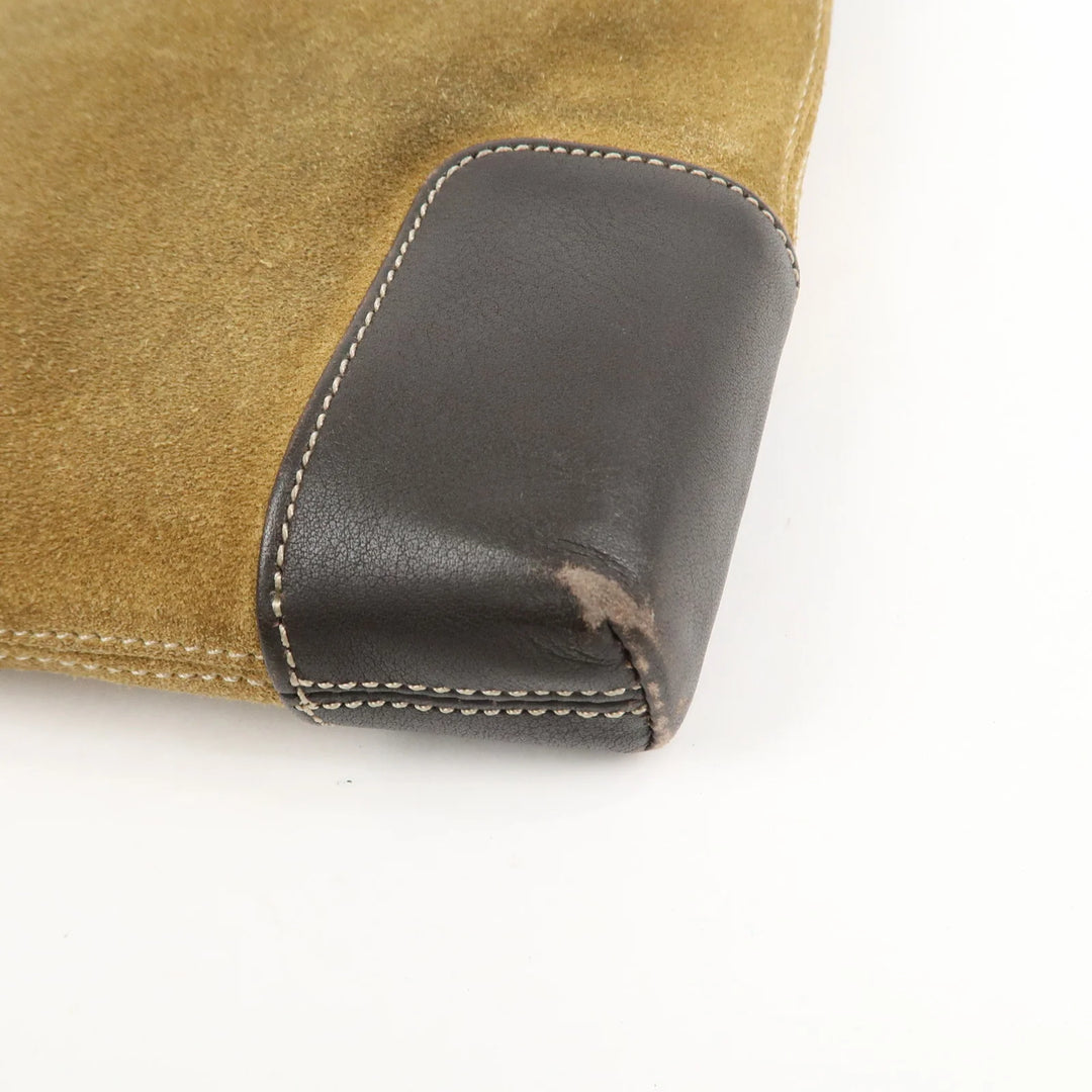 LOEWE Anagram Suede Leather Shoulder Bag Crossbody Bag Brown