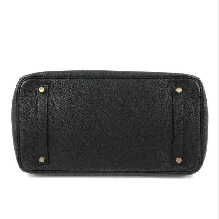 Hermes Togo Birkin 35 H Stamped Hand Bag Black Gold HDW Used
