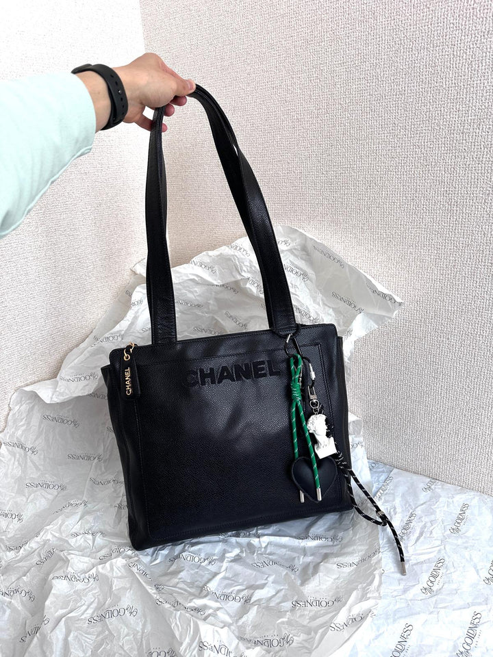CHANEL Caviar Leather Shoulder Tote 🖤｜Timeless Everyday Elegance