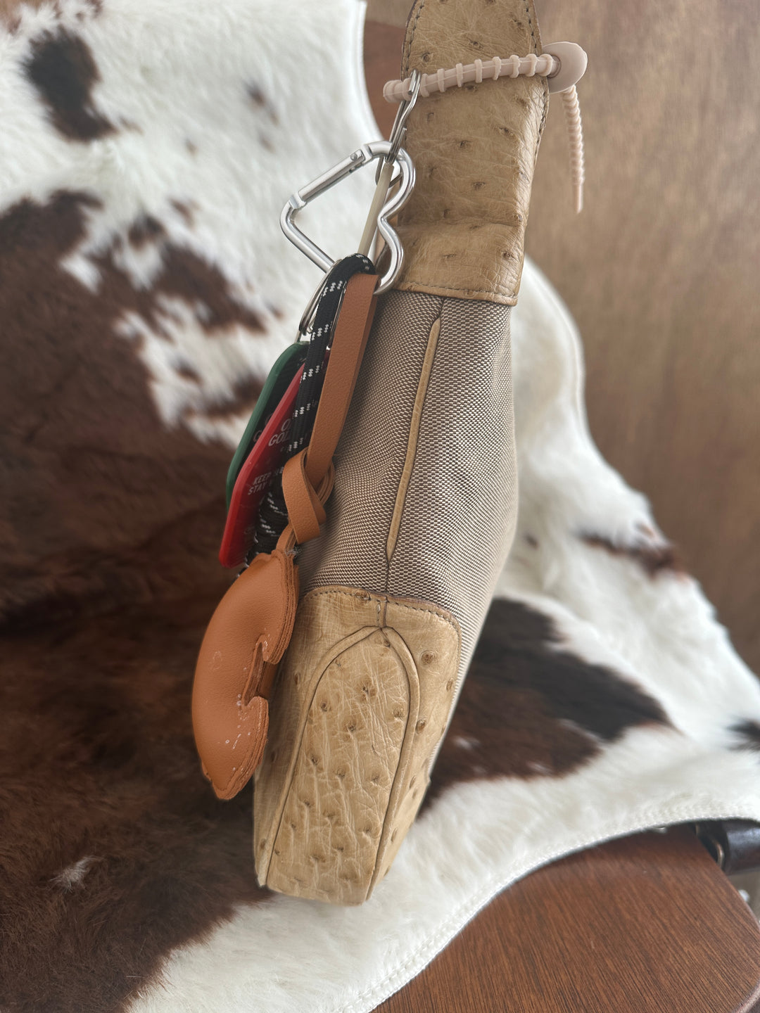Gucci Jackie Ostrich-Trim Hobo Bag 🤎｜Rare Exotic Patchwork × Iconic Jackie Clasp × GG Logo Lining