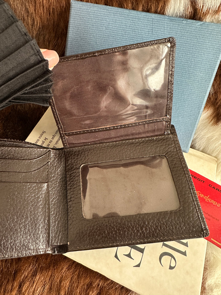 Yves Saint Laurent Vintage Bifold Wallet 🤎｜Full Set Complete × Dark Chocolate Leather × Unisex Everyday Classic