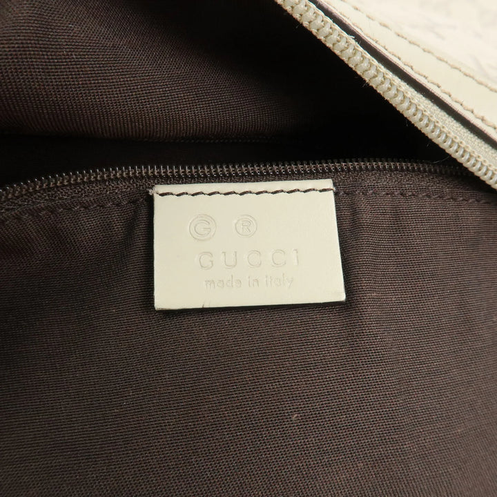 GUCCI Sherry Guccissima Leather Shoulder Bag Ivory 293596