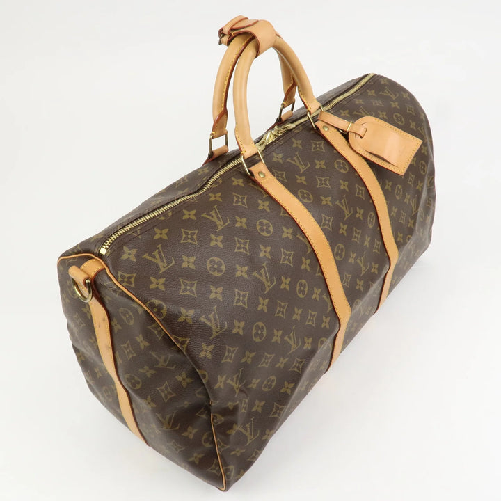 Louis Vuitton Monogram Keep All Bandouliere 55 Boston Bag M41414