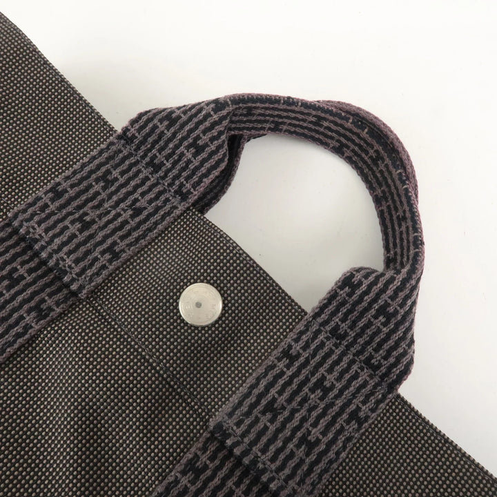 Hermes Herline PM Nylon Canvas Tote Bag Hand Bag Black