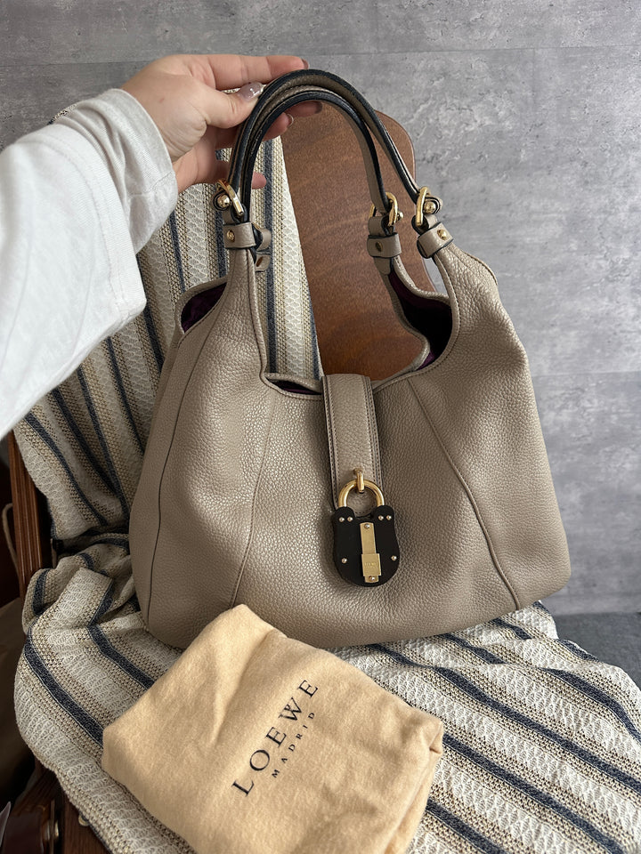 Loewe Pebbled Leather Hobo Bag 🤍🖤