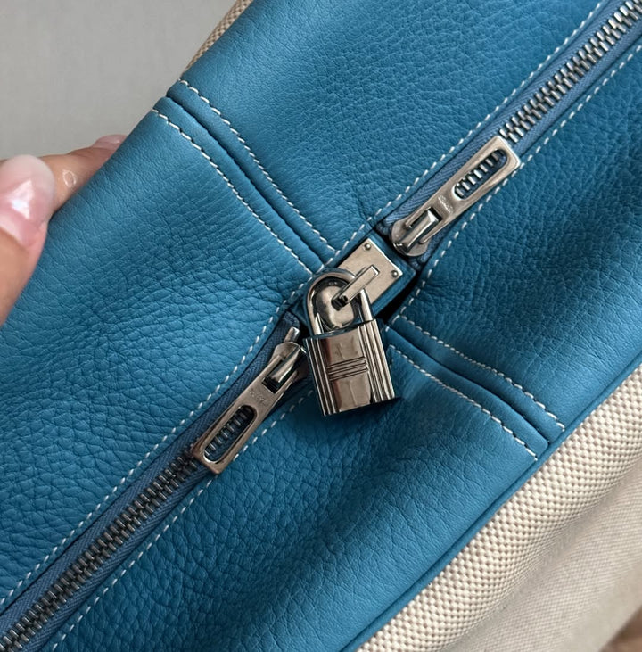 Hermes Victoria 40cm in Blue Jean & Canvas｜Functional Travel Tote × Understated Everyday Luxury ✨