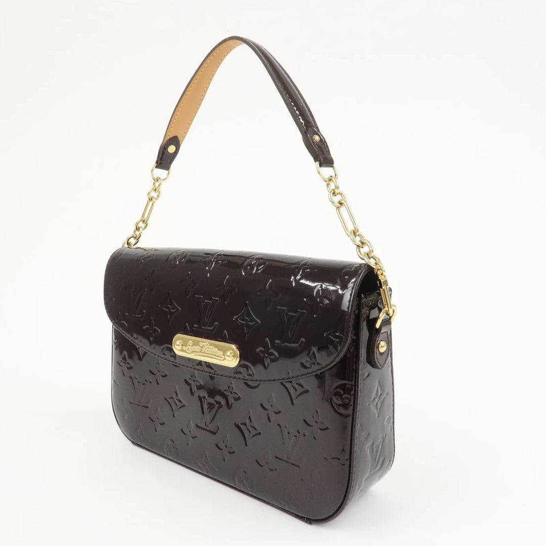 Louis Vuitton Vernis Leather Rodeo Drive Hand Bag Amarante M93598
