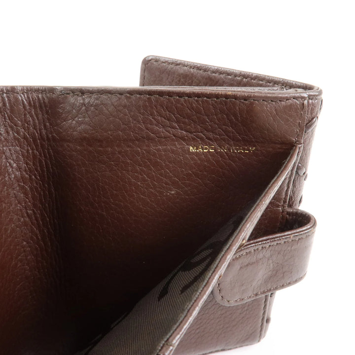CHANEL COCO Mark Wild Stitch Caviarskin Compact Tri-fold Wallet