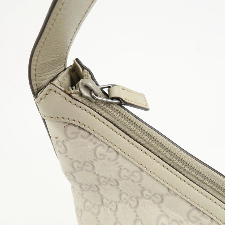 GUCCI Sherry Guccissima Leather Shoulder Bag Ivory 293596