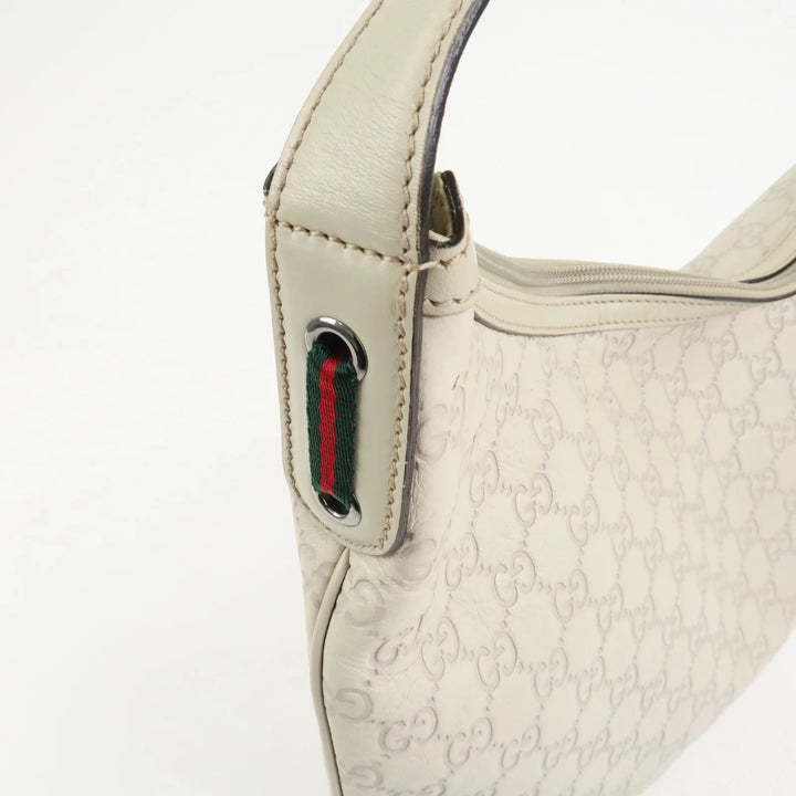 GUCCI Sherry Guccissima Leather Shoulder Bag Ivory 293596