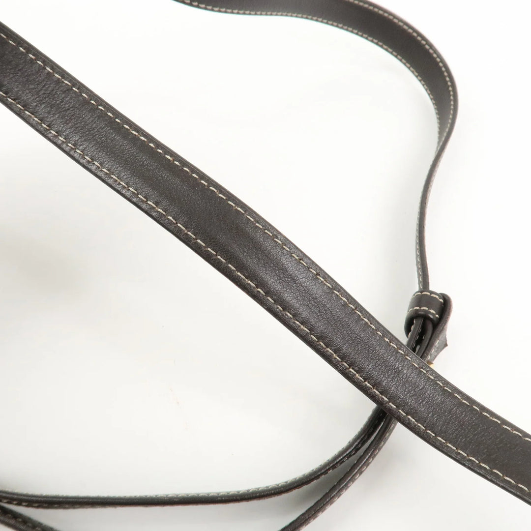 LOEWE Anagram Suede Leather Shoulder Bag Crossbody Bag Brown