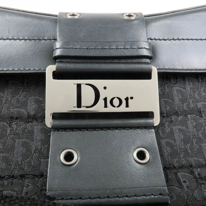 Christian Dior Trotter Street Chic Canvas Leather Shoulder Bag