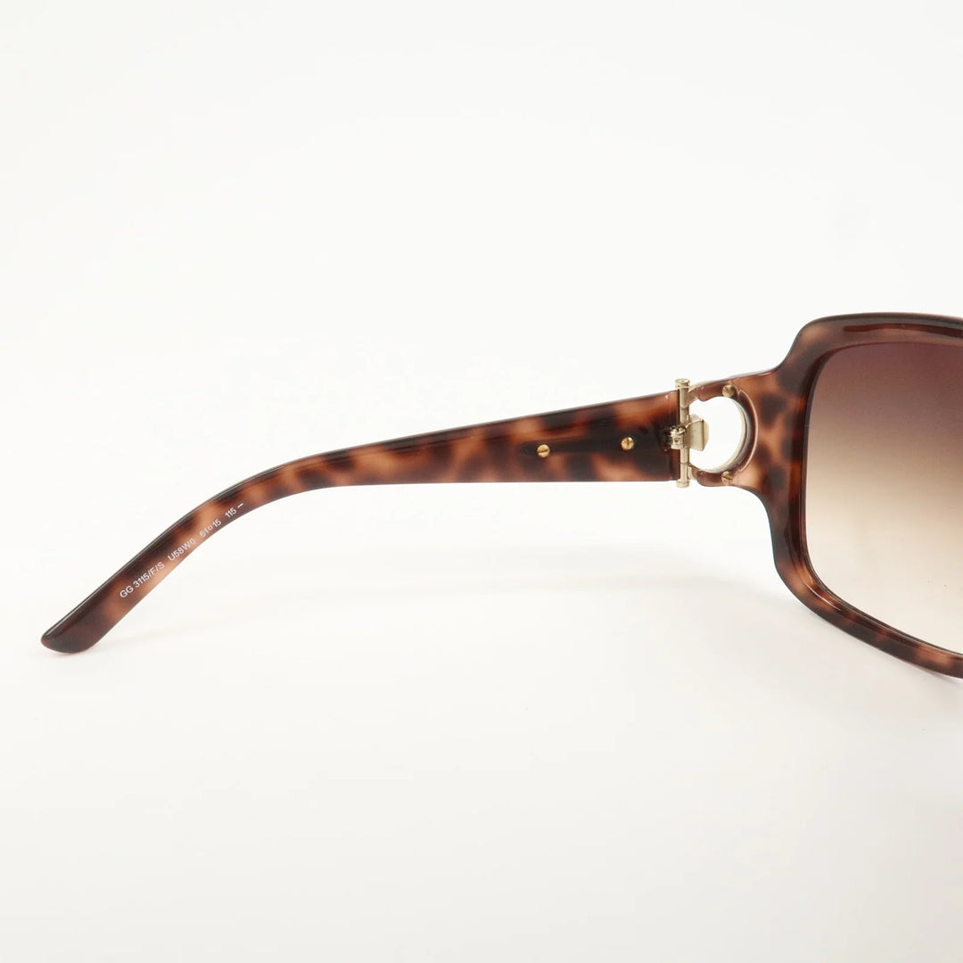 GUCCI Horsebit Plastic Metal Sunglasses GG 3115/F/S 61□15 115