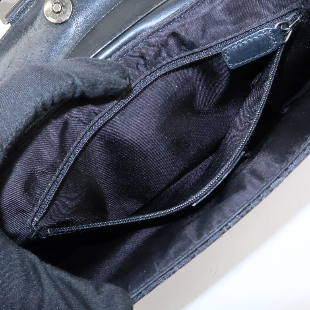 Christian Dior Trotter Street Chic Canvas Leather Shoulder Bag