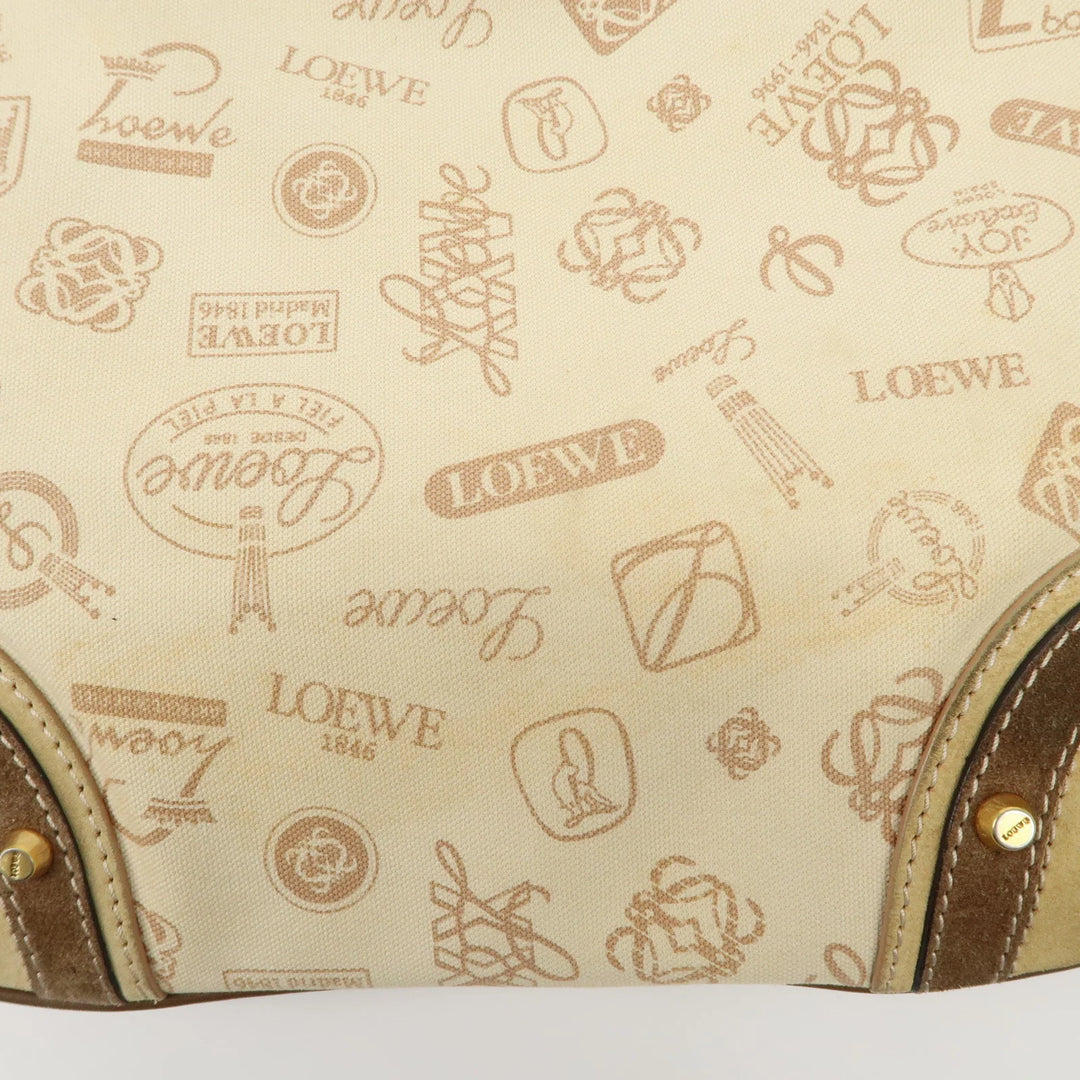LOEWE Anagram Canvas Suede Leather Shoulder Bag 160th Anniverssary