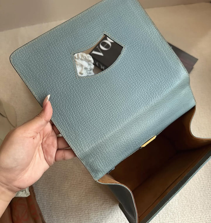 LOEWE Mist Blue Leaf Tote Bag｜Mini Size with Elegant Silhouette 🤍✨ Timeless Vintage Charm