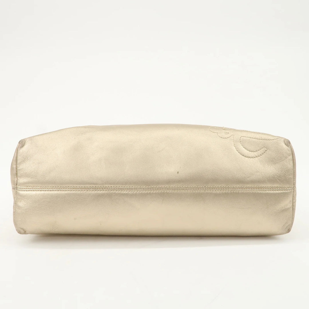 LOEWE Anagram Nappa Leather Hand Bag Shoulder Bag Champagne Gold