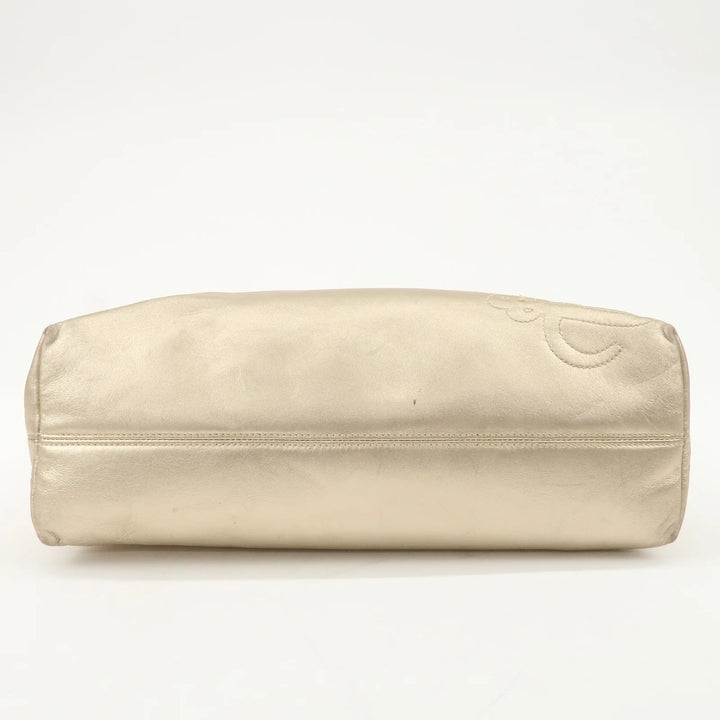 LOEWE Anagram Nappa Leather Hand Bag Shoulder Bag Champagne Gold