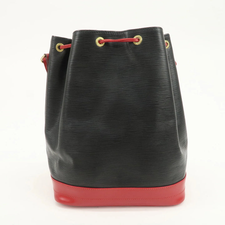 Louis Vuitton Epi Noe Shoulder Bag Noir Castilian Red M44017