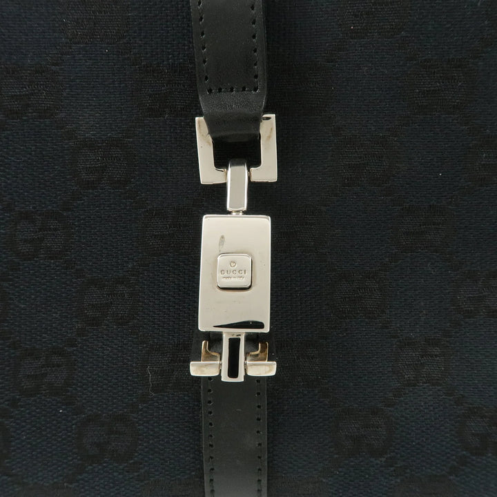 GUCCI Jackie GG Canvas Leather Shoulder Bag Hand Bag Black 002.1068