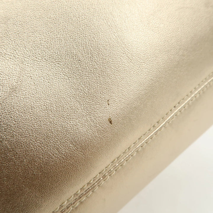 LOEWE Anagram Nappa Leather Hand Bag Shoulder Bag Champagne Gold