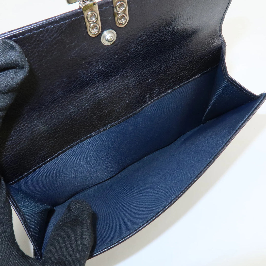 Christian Dior Flight Line Trotter Canvas Leather Logo Charm Wallet Used