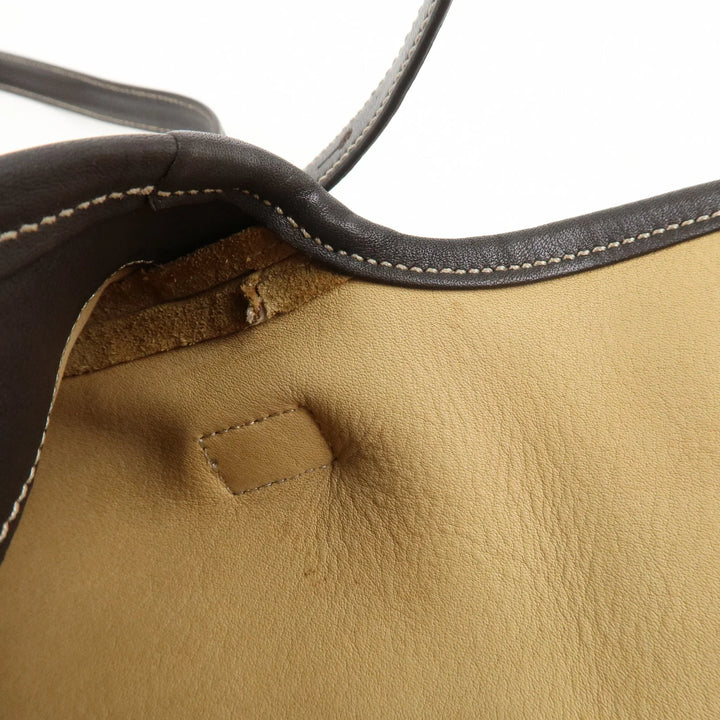 LOEWE Anagram Suede Leather Shoulder Bag Crossbody Bag Brown