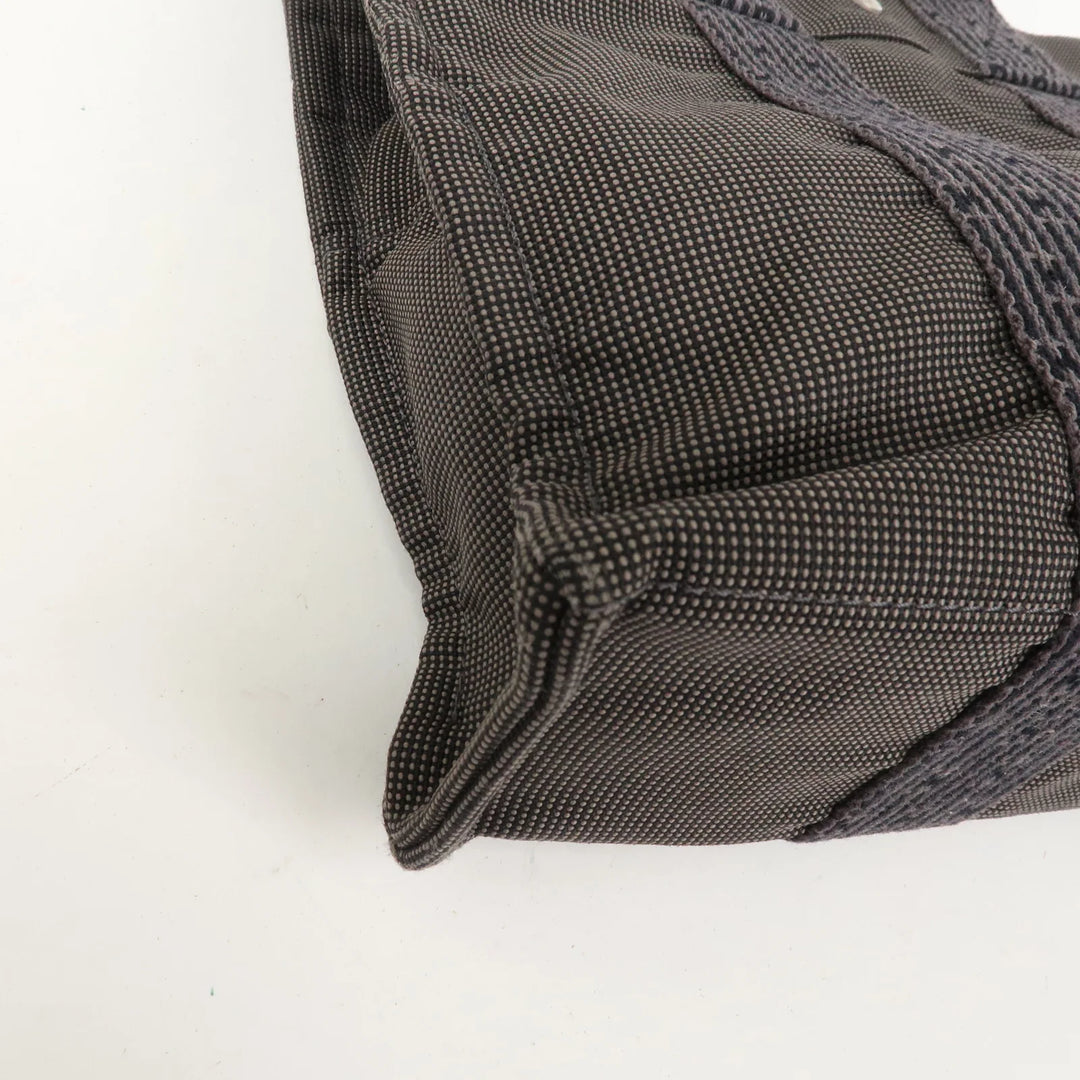 Hermes Herline PM Nylon Canvas Tote Bag Hand Bag Black