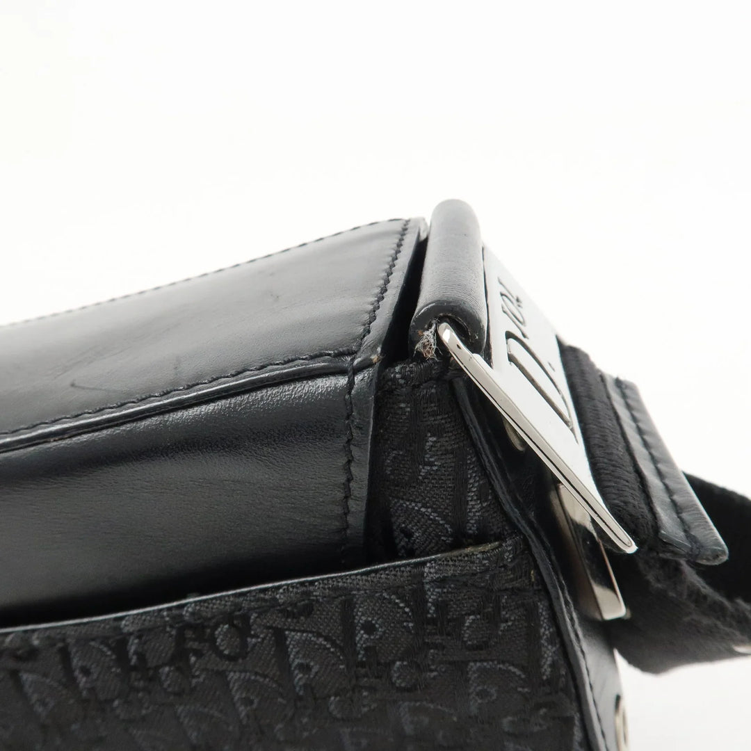 Christian Dior Trotter Street Chic Canvas Leather Shoulder Bag