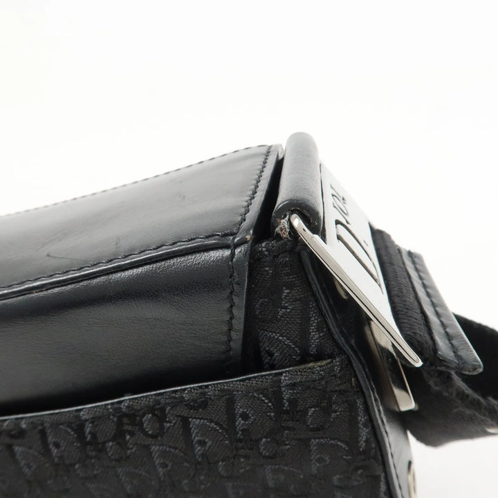Christian Dior Trotter Street Chic Canvas Leather Shoulder Bag