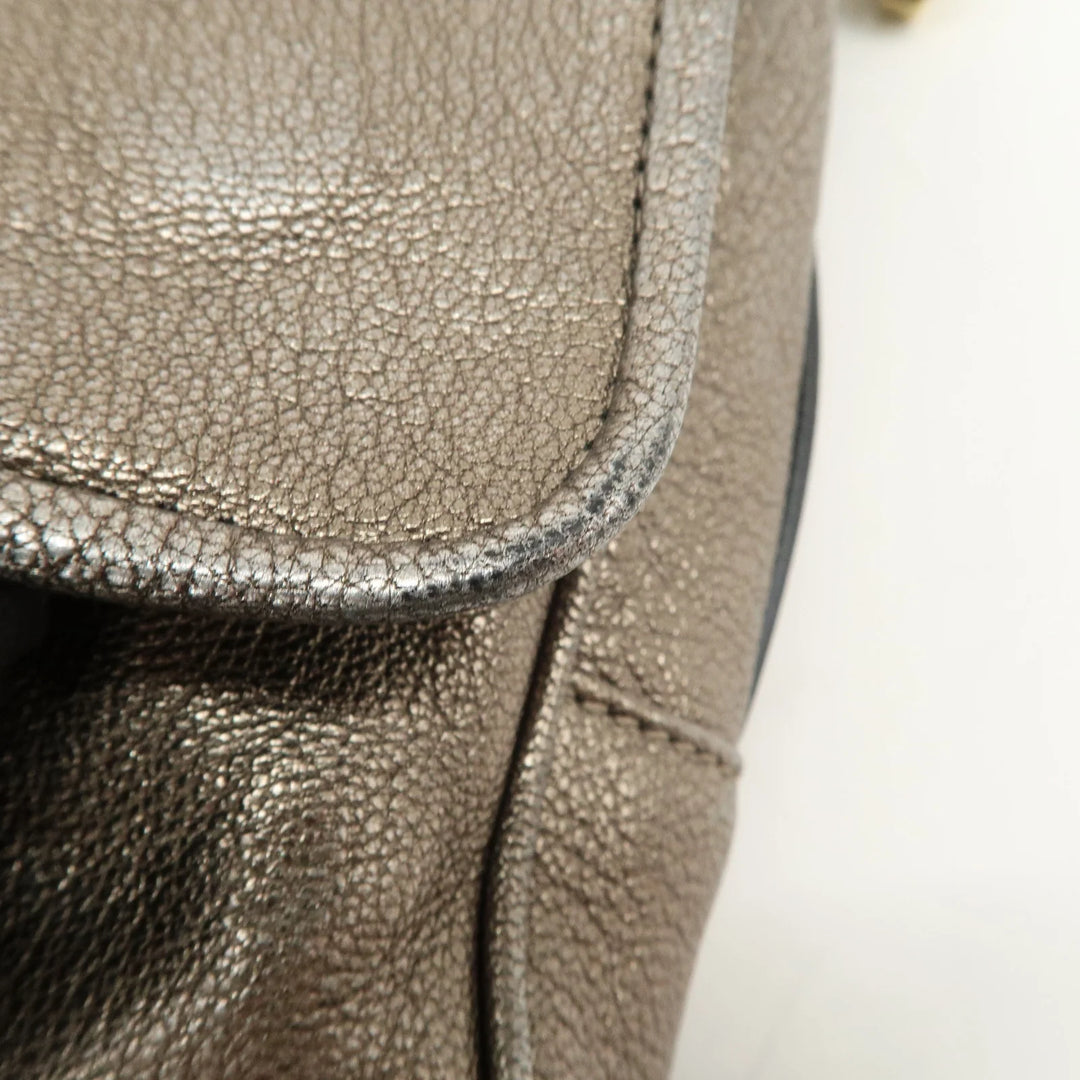 LOEWE Anagram Maia Logo Leather 2Way Bag Shoulder Bag Hand Bag Gold