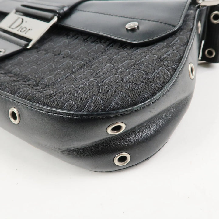 Christian Dior Trotter Street Chic Canvas Leather Shoulder Bag