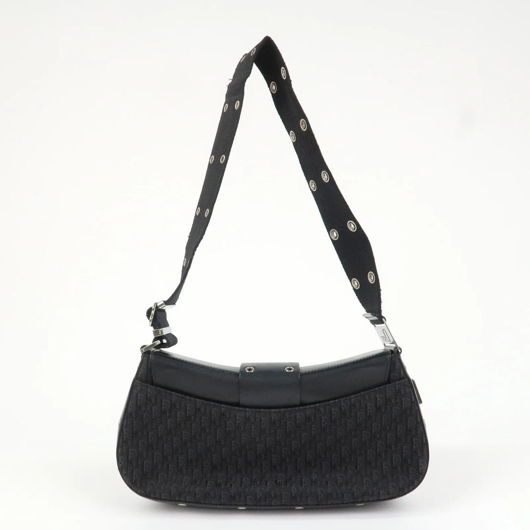 Christian Dior Trotter Street Chic Canvas Leather Shoulder Bag