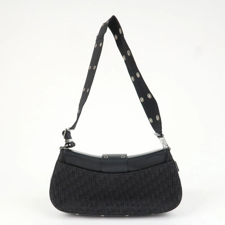 Christian Dior Trotter Street Chic Canvas Leather Shoulder Bag