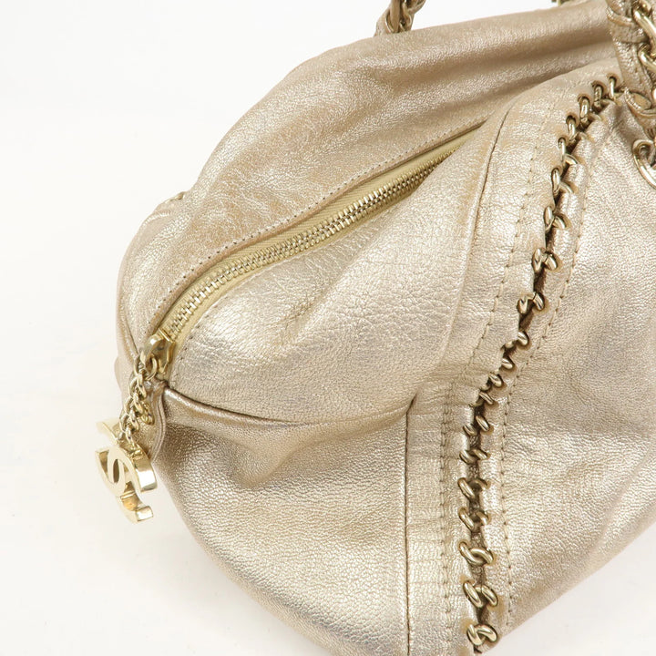 LOEWE Anagram Logo Leather Shoulder Bag Hand Bag Brown