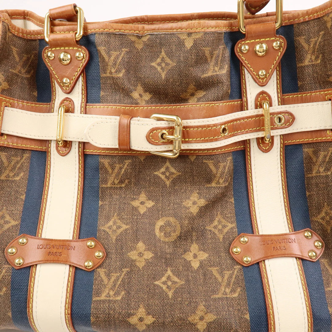 Louis Vuitton Monogram Tisse Sac Rayeur GM Shoulder Bag M56385