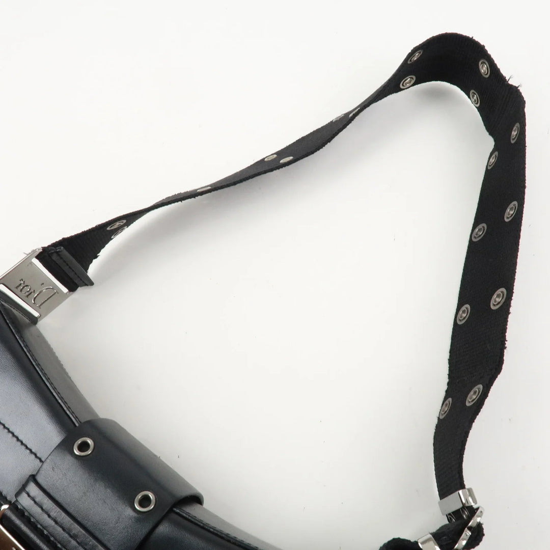 Christian Dior Trotter Street Chic Canvas Leather Shoulder Bag