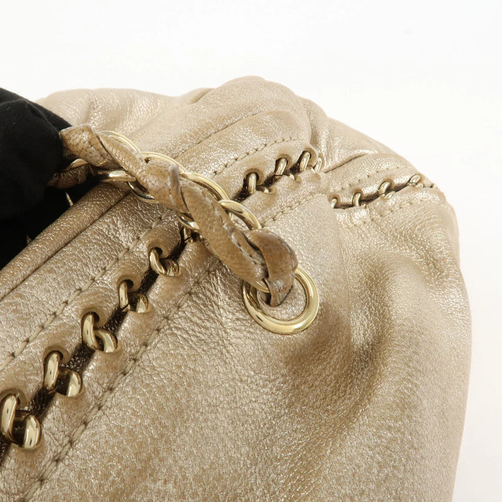 LOEWE Anagram Logo Leather Shoulder Bag Hand Bag Brown