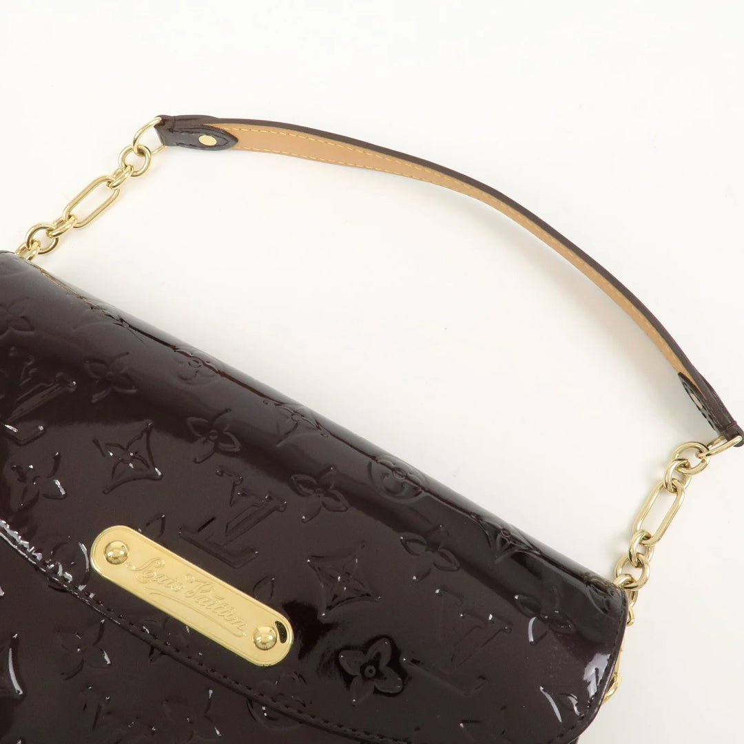 Louis Vuitton Vernis Leather Rodeo Drive Hand Bag Amarante M93598
