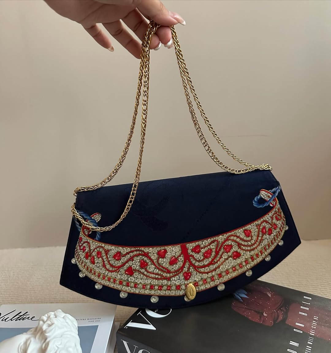 CARTIER Rare Jewelry Fan Bag｜90s Collector’s Evening Bag × Exquisite Detailing 💍👑