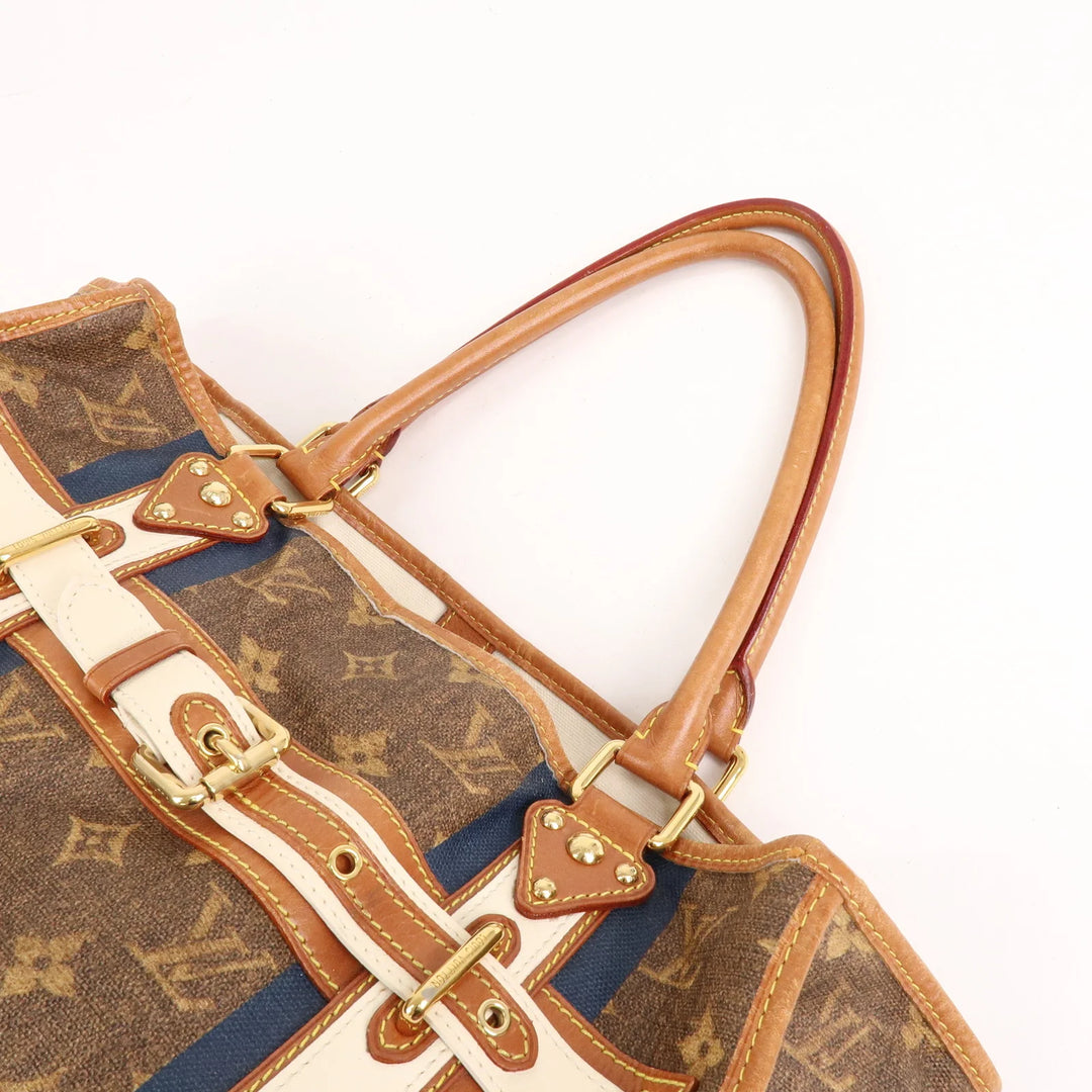 Louis Vuitton Monogram Tisse Sac Rayeur GM Shoulder Bag M56385