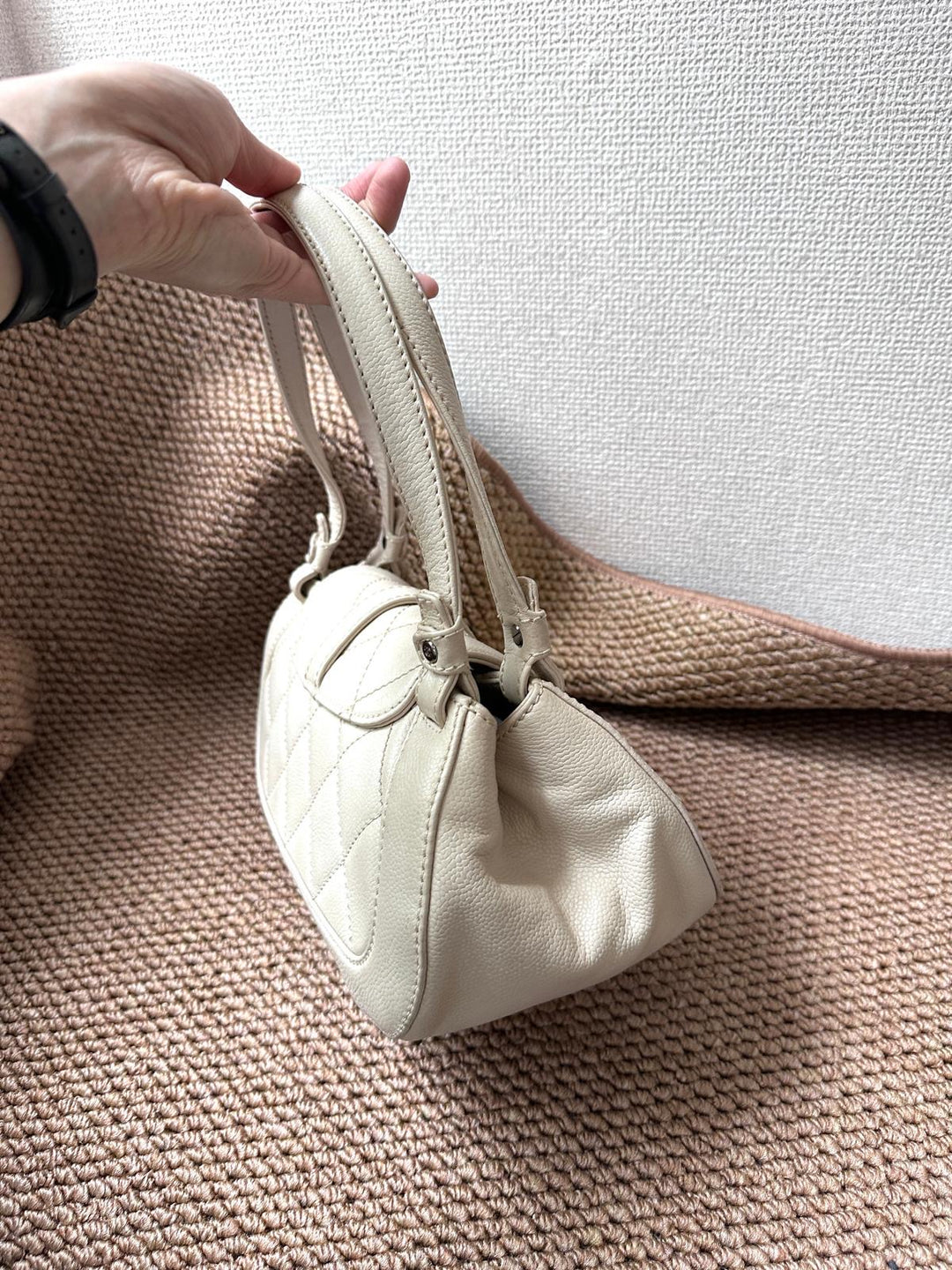 CHANEL Lambskin Leather Shoulder Bags Quilted Mademoiselle