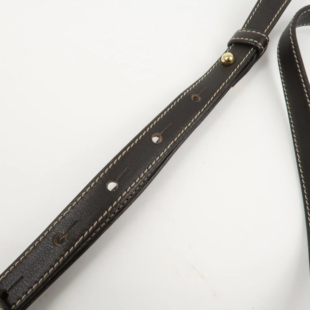 LOEWE Anagram Suede Leather Shoulder Bag Crossbody Bag Brown