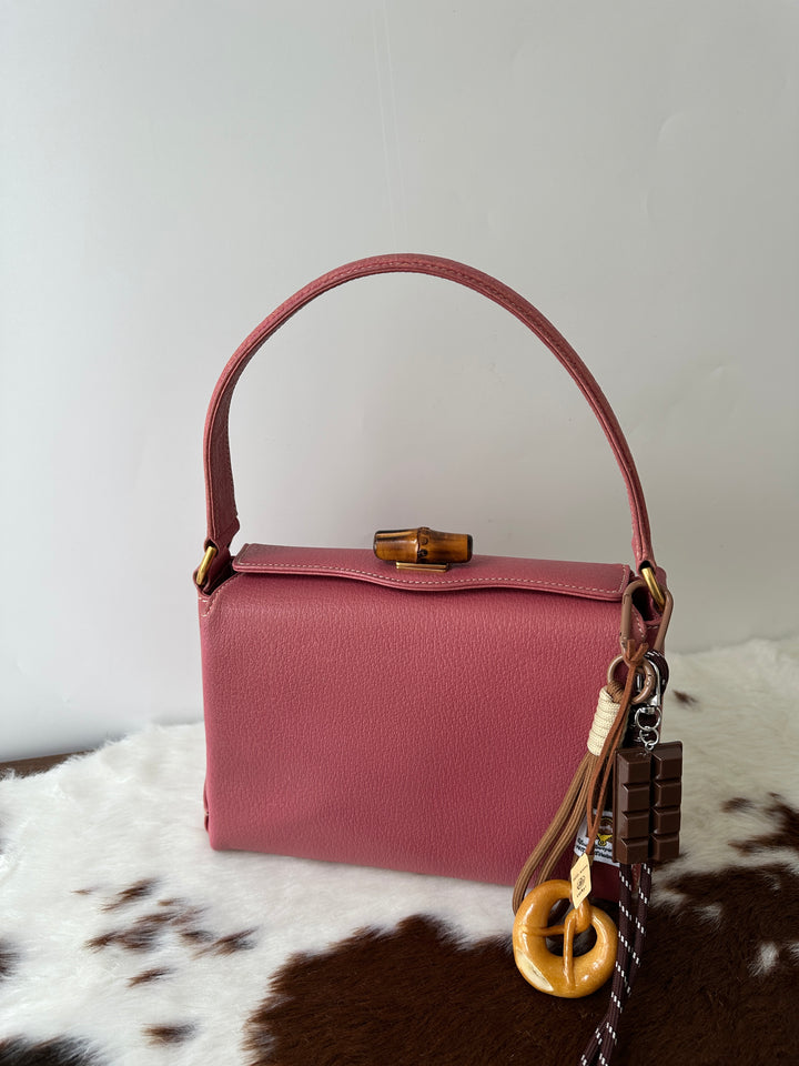 Gucci Bamboo Top Handle Bag – Pink 🌸