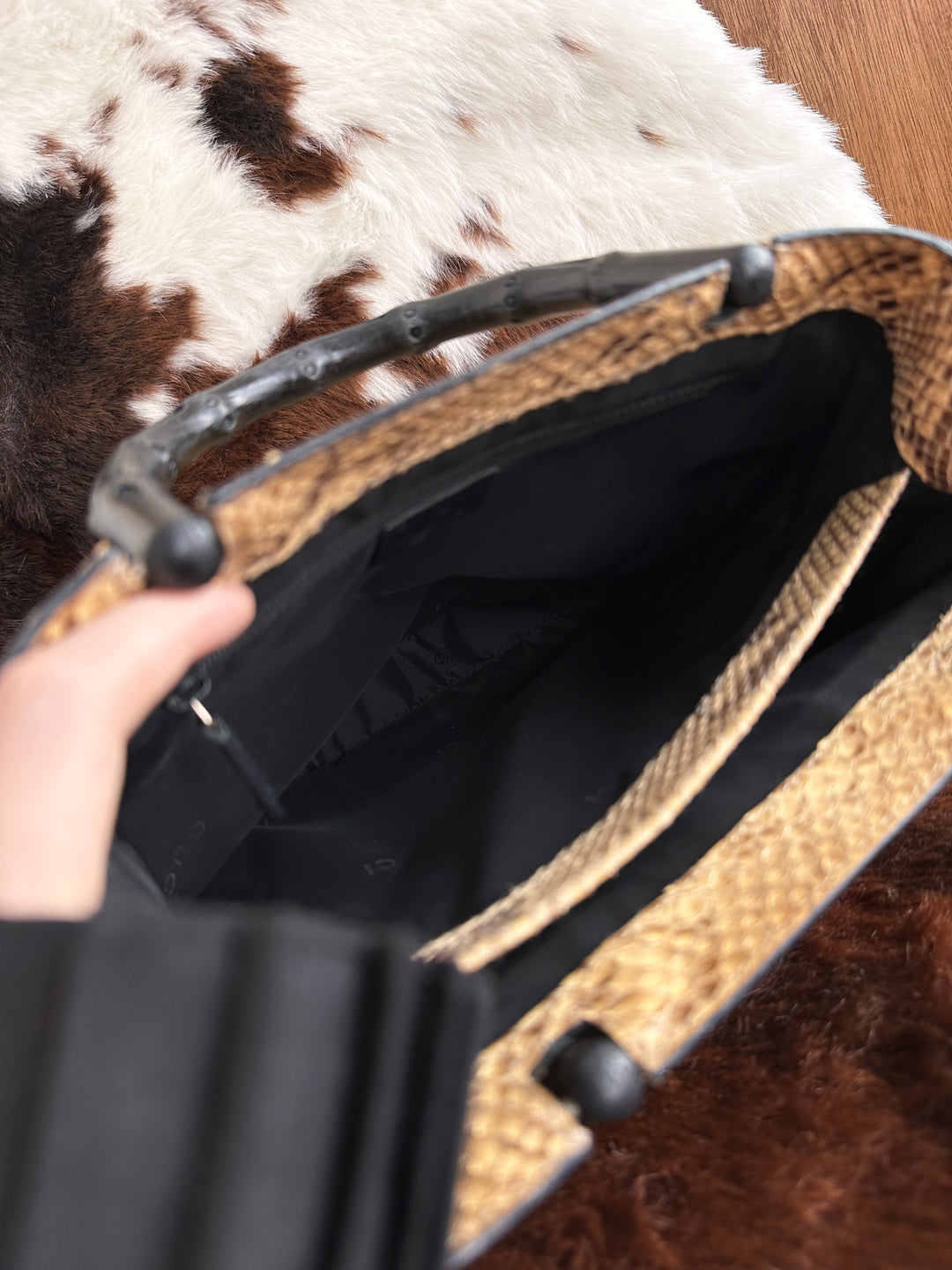 Gucci Python Bamboo Tote Bag 🐍｜Exotic Python Leather・Iconic Bamboo Handle・Rare Statement Piece