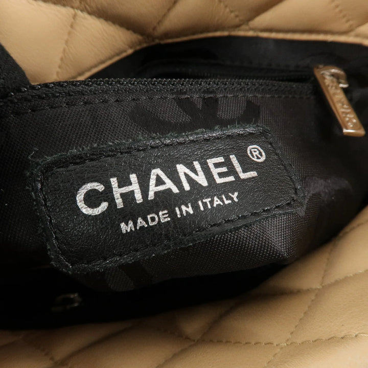 CHANEL COCO Mark Cambon Line Lamb Skin Small Tote Bag A25166 Used