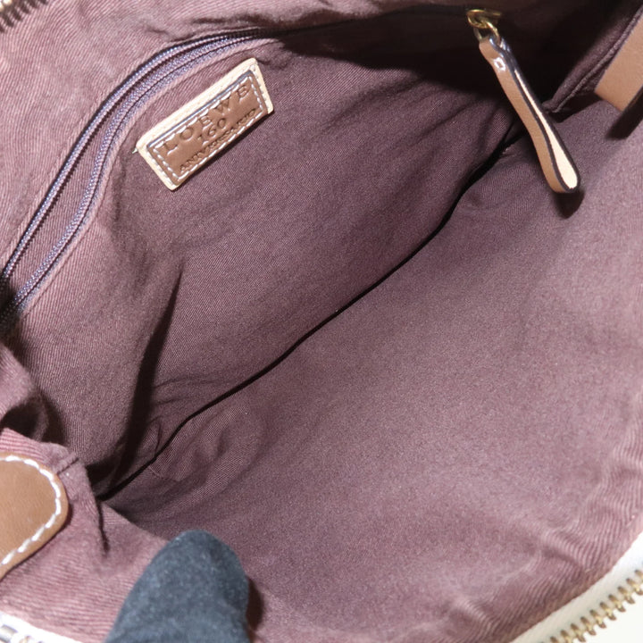 LOEWE Anagram Canvas Suede Leather Shoulder Bag 160th Anniverssary