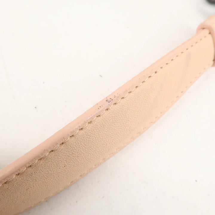 BOTTEGA VENETA Intrecciato Leather Chain Shoulder Bag Pink Beige Used
