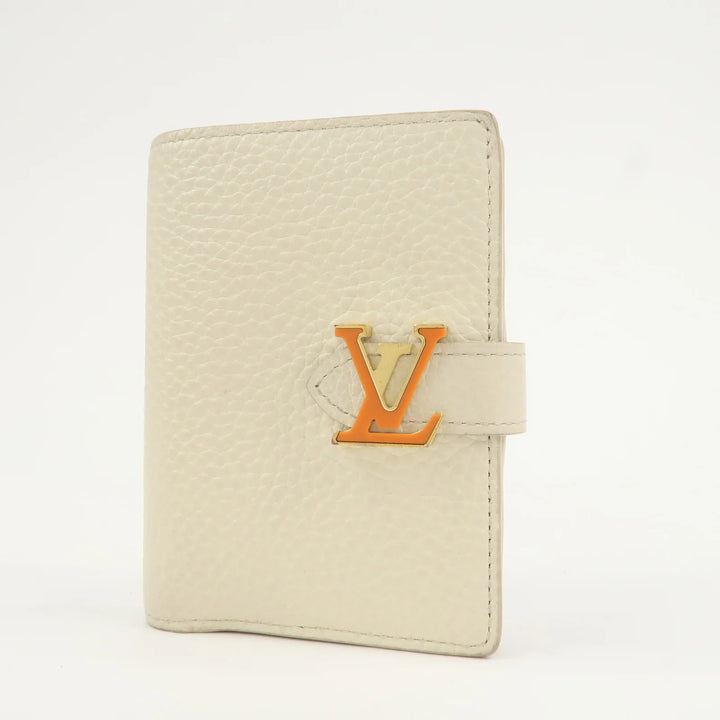 Louis Vuitton Capcines Taurillon Leather Vertical Wallet M11169
