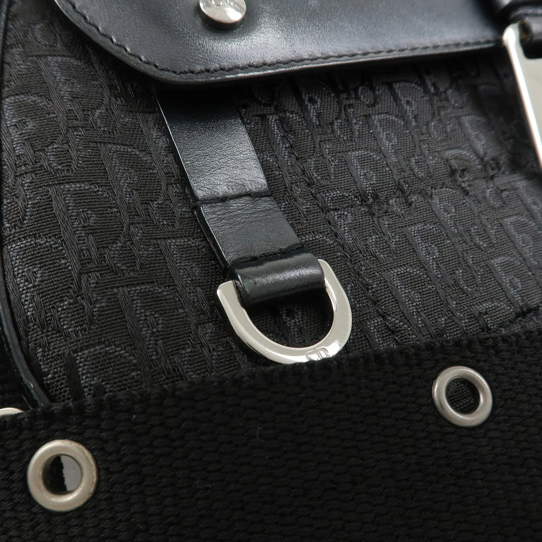 Christian Dior Trotter Street Chic Canvas Leather Shoulder Bag